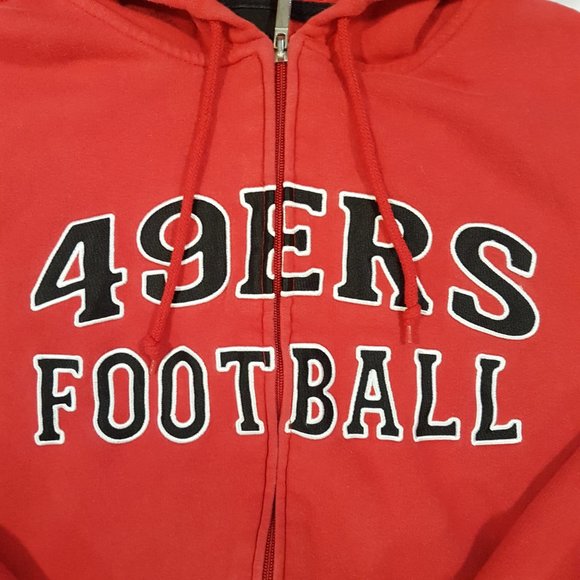 NFL Reebok Hoodie San Francisco 49ers Youth Small US S Unisex 49ers Hoodie Red - Picture 11 of 16